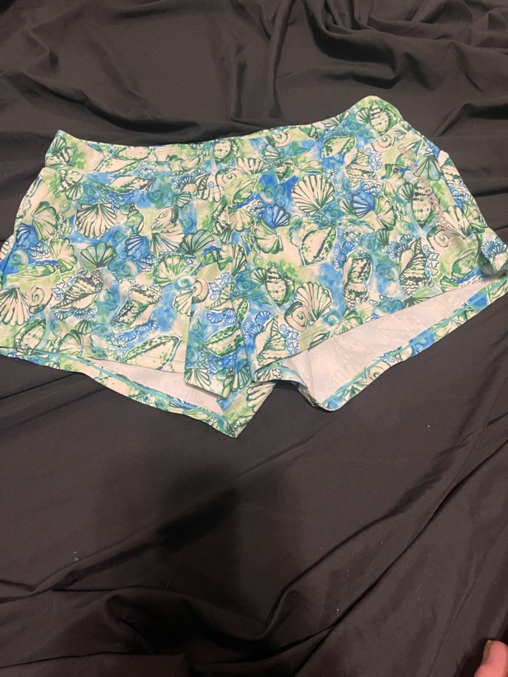 Banana Boat Shell-Print Swim Shorts in Blue & Green